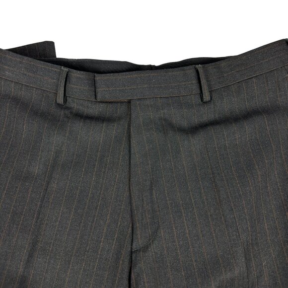 Axist Essentials Mens Dress Pants 36x32 Black Pinstripe Rayon/Polyester - Picture 3 of 6